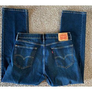 Levi's Mens 505 1455 Med Stone Regular Fit Straight Denim Stretch Jeans 36 x 30